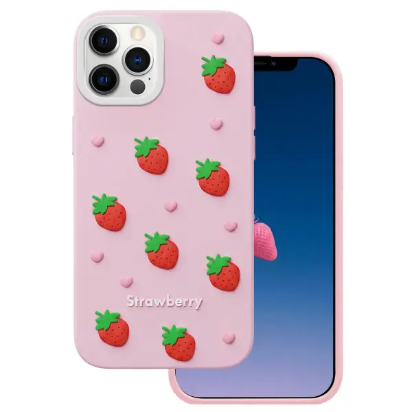 Husa pentru Apple iPhone 16 Pro, OEM, Strawberry, Roz