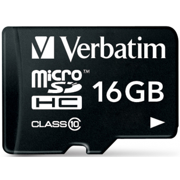 Card Memorie microSDHC Verbatim, 16Gb, Clasa 10 / UHS-1 U1, Cu Adaptor 44082
