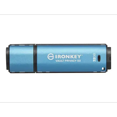 Stick Memorie Kingston IronKey Vault Privacy 50, 32GB, USB 3.0, Albastru