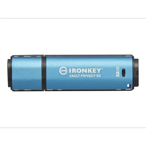 Stick Memorie Kingston IronKey Vault Privacy 50, 32GB, USB 3.0, Albastru