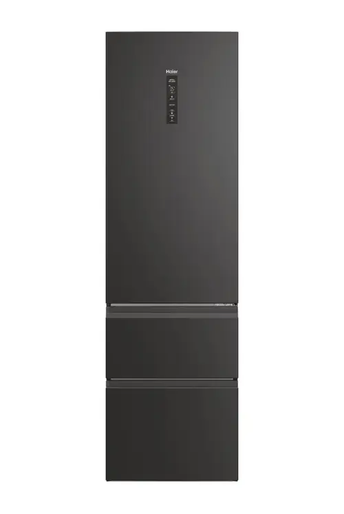 Combina frigorifica Haier HTW5620DNPT, 414 l, Total No Frost, Clasa D, WiFi, MyZone, Humidity Zone, SuperCooling, SuperFreezing, Holidays, H 205 cm (Negru)