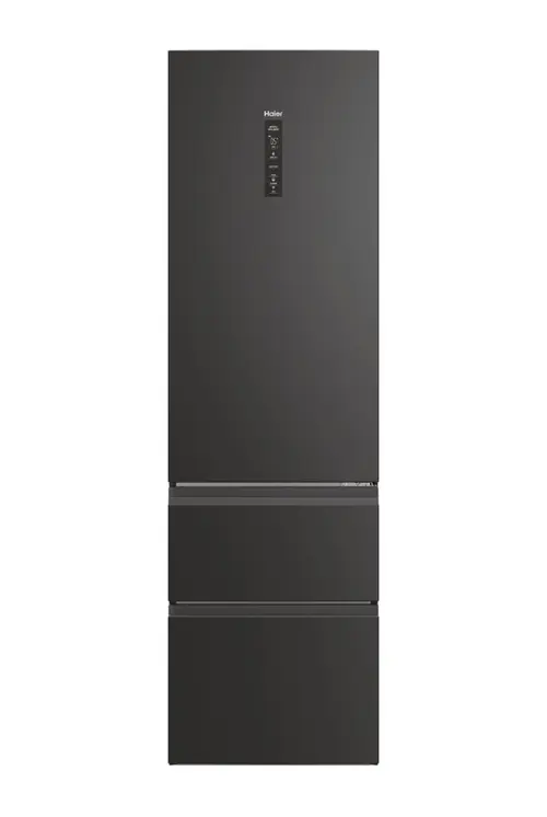 Combina frigorifica Haier HTW5620DNPT, 414 l, Total No Frost, Clasa D, WiFi, MyZone, Humidity Zone, SuperCooling, SuperFreezing, Holidays, H 205 cm (Negru)