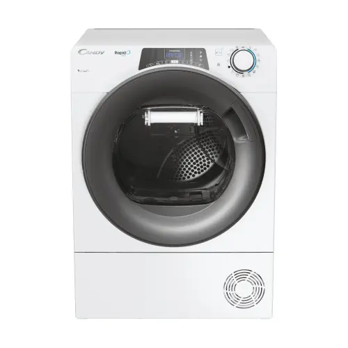 Uscator de rufe cu pompa de caldura Candy RPE H9A2TRE-S, 9 kg, Clasa E, 15+1 programe, WiFi (Alb)