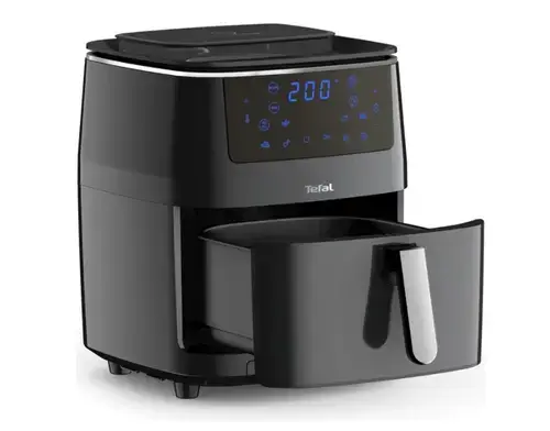 Friteuza cu aer cald Tefal EasyFry Grill & Steam FW201815, 1700 W, 7 programe automate, capacitate 6.5L, tehnologie ExtraCrisp, functie gatit la abur (Negru)