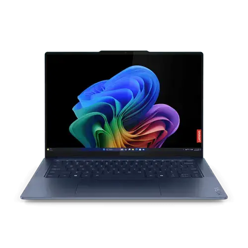 Ultrabook Lenovo Yoga Slim 7 14Q8X9 (Procesor Qualcomm Snapdragon X Elite X1E-78-100, 14.5inch 3K OLED 90Hz Touch, 32GB, 1TB SSD, Qualcomm Adreno, Win11 Pro, Albastru)