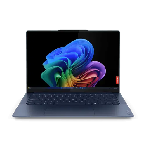 Ultrabook Lenovo Yoga Slim 7 14Q8X9 (Procesor Qualcomm Snapdragon X Elite X1E-78-100, 14.5inch 3K OLED 90Hz Touch, 32GB, 1TB SSD, Qualcomm Adreno, Win11 Pro, Albastru)