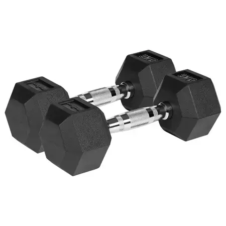Gantere REBEL ACTIV RBA-2325-05, Fonta cauciucata, 2 x 5kg