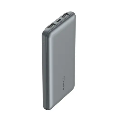 Acumulator extern Belkin BOOST CHARGE BPB011btGY, 10000 mAh, 2x USB-A, 1x USB-C (Gri)