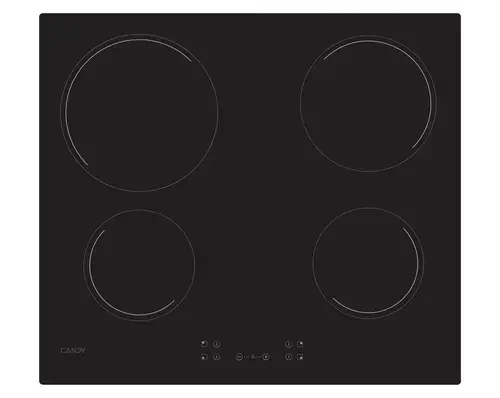 Plita incorporabila CANDY Idea CH64CCB/4U2, Vitroceramica, 4 zone de gatit, 6500 W, Control touch (Negru)