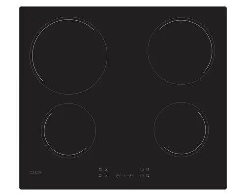 Plita incorporabila CANDY Idea CH64CCB/4U2, Vitroceramica, 4 zone de gatit, 6500 W, Control touch (Negru)