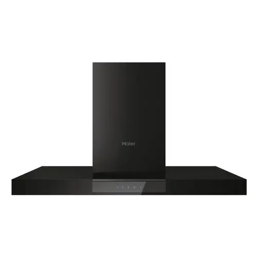 Hota incorporabila decorativa Haier HATS9DCS56B, motor 170 W, 3 Viteze + Booster, Clasa A+, Putere de absorbtie 746 mc/h, TouchControl, Iluminare LED, Clasa A+, 90 cm (Sticla neagra)