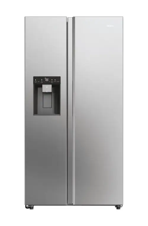​Side by side Haier HSW59F18EIMM, 601 l, No Frost, Compresor Inverter, Clasa Energetica E, Dispenser Apa (Platinum Inox)​