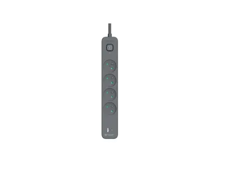 Prelungitor TRACER Power Line, 4 prize, 1 x USB-A, 1 x USB-C, 1.5 m (Negru)