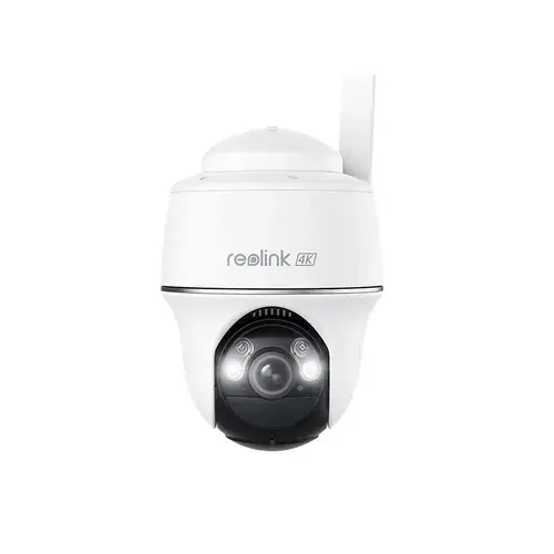 Camera supraveghere exterior wireless WiFi rotativa Speed Dome Reolink Argus PT B440, 4K, IR/lumina alba 10 m, microfon, dual band, acumulator 6000 mAh, PIR, slot card