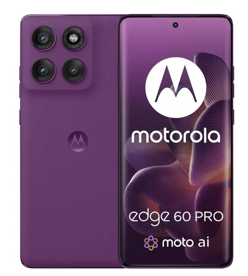 Telefon Mobil Motorola Edge 60 Pro, Procesor Mediatek Dimensity 8350 Extreme, P-OLED 6.7inch, 12GB RAM, 512GB Flash, Camera Tripla 50 + 10 + 50 MP, Wi-Fi, 5G, Dual Sim, Android (Violet)