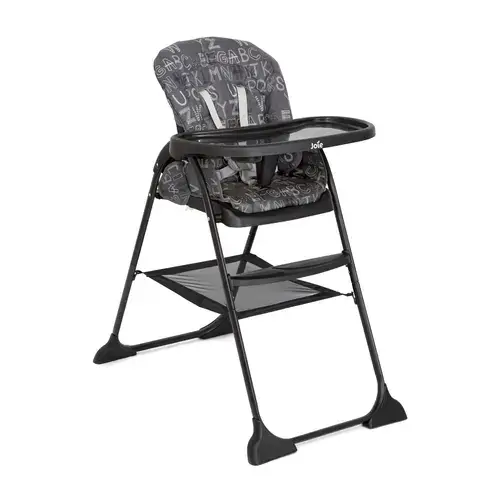 Scaun de masa Joie  Mimzy Snacker ABC Charcoal, 6 luni +, pliabil, Gri