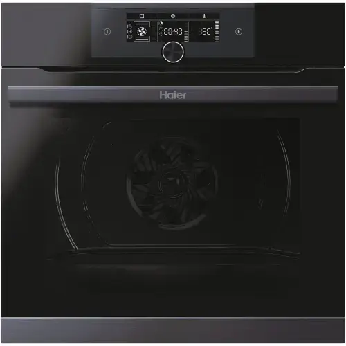 Cuptor incorporabil Haier HWO60SM5F5BH, Electric, 70 l, Autocuratare catalitica, Interfata I-Turn, Wi-Fi + Bluetooth, Softclose, Clasa A+ (Negru)