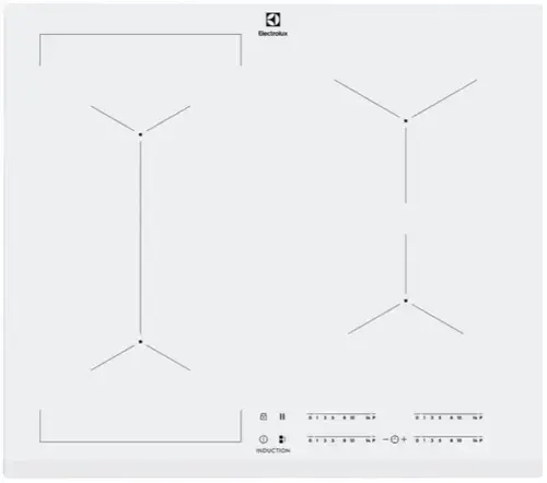 Plita incorporabila Electrolux EIV63440BW, Inductie, 4 zone de gatit, Touch control, 60 cm (Alb)