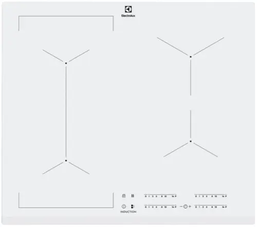 Plita incorporabila Electrolux EIV63440BW, Inductie, 4 zone de gatit, Touch control, 60 cm (Alb)