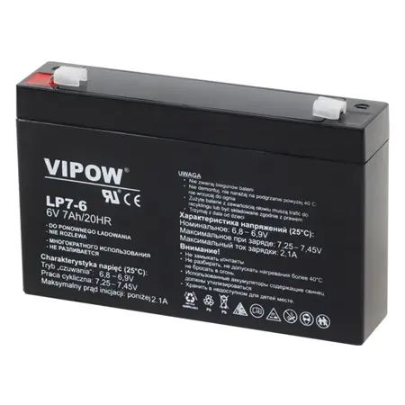 Acumulator gel plumb Vipow BAT0207, 6 V / 7 Ah