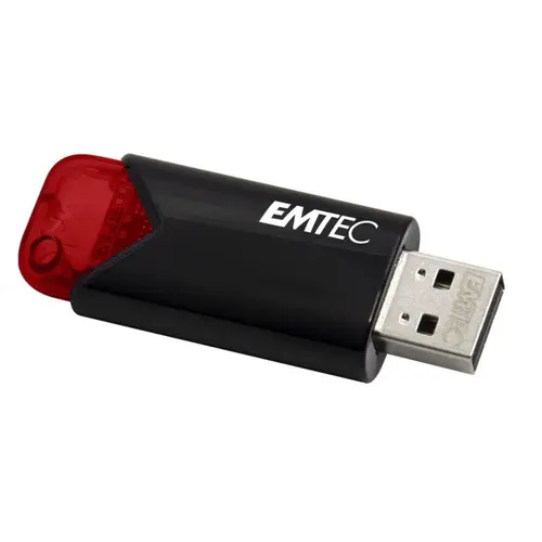 Stick USB Emtec B110 Click Easy, 256GB, USB 3.2 (Rosu/Negru)