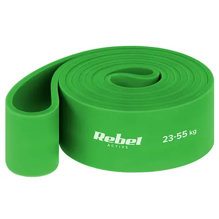 Banda Elastica Rebele Active RBA-3001-5, Power band, 23-55 Kg (Verde)