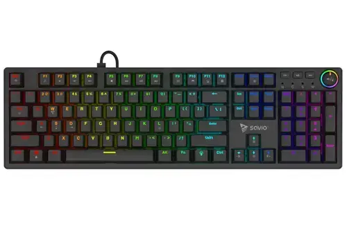 Tastatura Savio Styx, Outemu Blue Switches, iluminare RGB, Wired, USB (Negru)