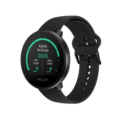 Smartwatch Polar UNITE, Marime S-L, Curea silicon, Display IPS TFT 1.2inch, Bluetooth LE, Rezistent la apa WR30 (Negru)