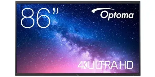 Tabla interactiva OPTOMA 5863RK 86inch A13, 4K Ultra HD (3840x2160), Procesor Octa-core (A76*4 + A55*4), 8GB RAM, 64GB Flash, Wi-Fi, Bluetooth, 5ms, Android 13