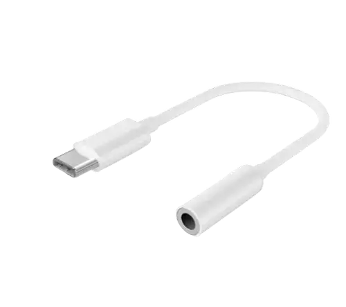 Cablu Gembird A-CM-3.5F-01, 3.5mm Jack - USB-C, 10cm (Alb)