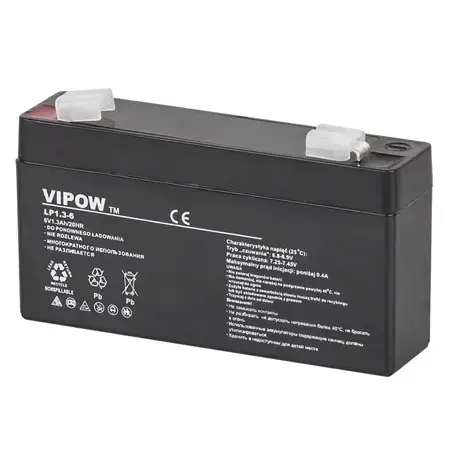 Acumulator gel plumb Vipow BAT0203, 6 V / 1.3 Ah