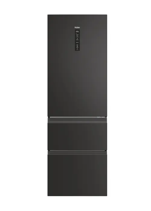 ​Combina frigorifica Haier HTW5618DNPT, 360 l, Total No Frost, H 185 cm, Clasa D, Wi-Fi, 3 usi (Negru)​