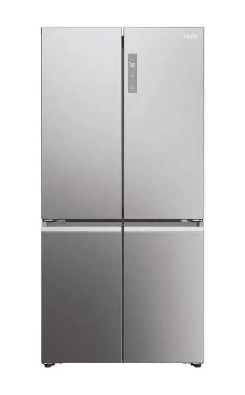 Side By Side Haier Cube 90 Seria 7 HCR79F19ENMM, 646 l, No Frost, Clasa E, Afisaj Touchscreen, hOn, Alarma usa deschisa, 4 usi, Super Racire, H 190.5 cm (Inox)