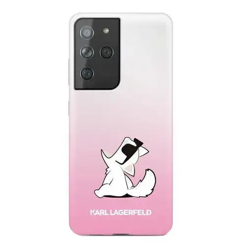 Husa de protectie Karl Lagerfeld Choupette Fun pentru Samsung Galaxy S21 Ultra 5G (Roz)