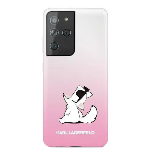 Husa de protectie Karl Lagerfeld Choupette Fun pentru Samsung Galaxy S21 Ultra 5G (Roz)
