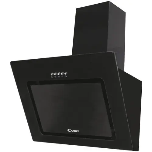 Hota incorporabila decorativa Candy CVMAD60/1N/1, Putere de absorbtie 441 mc/h, 3 trepte de viteza, LED, Clasa C, 60 cm (Sticla Neagra)