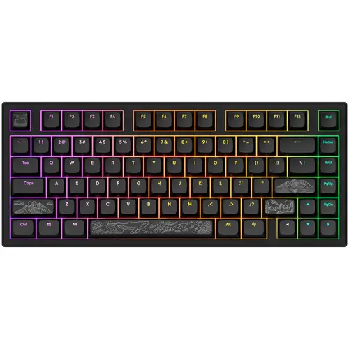 Tastatura Mecanica Gaming Dark Project ALU81A Terra Nostra, 81 keys, Full RGB, switch-uri g3ms Moonstone Pre-lubed, carcasa aluminiu, Negru