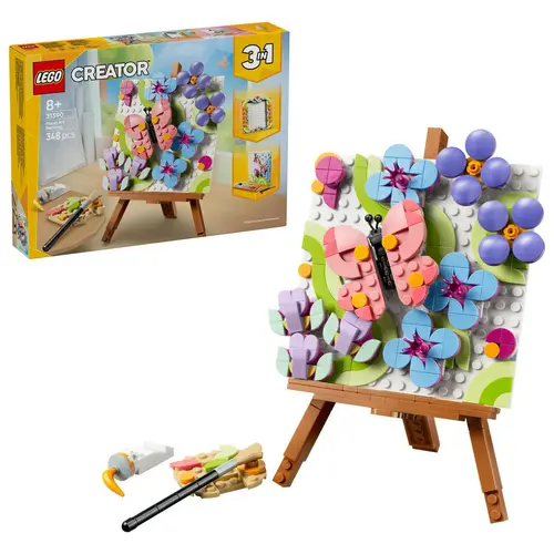 LEGO® Creator Tablou decorativ cu arta florala 31390, 348 de piese
