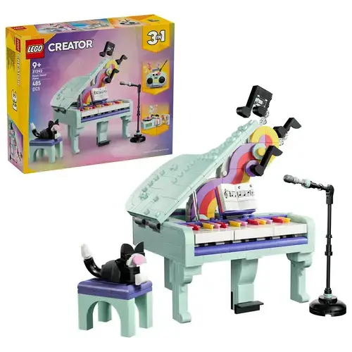 LEGO® Creator Pian decorativ cu o pisica 31392, 485 de piese