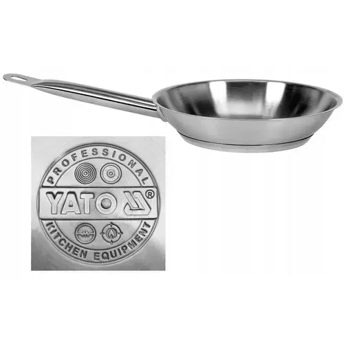 Tigaie profesionala Yato YG-00100, inox 20cm, capacitate 1,3L, pentru inductie si gaz