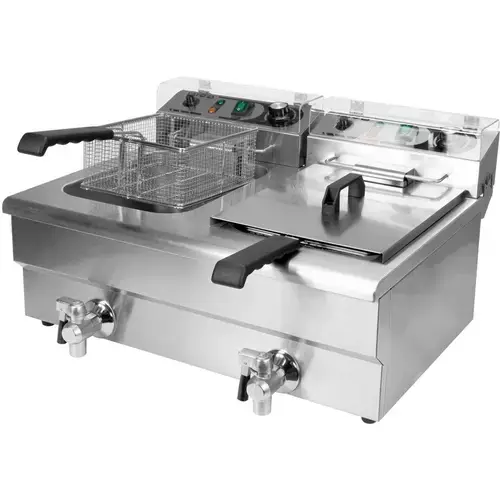 Friteuza electrica dubla cu supapa 2x 12L, Yato YG-04634