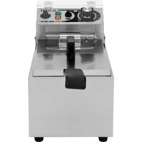 Friteuza Yato YG-04608, 6L, Otel inoxidabil, 43x20x29cm (Argintiu)