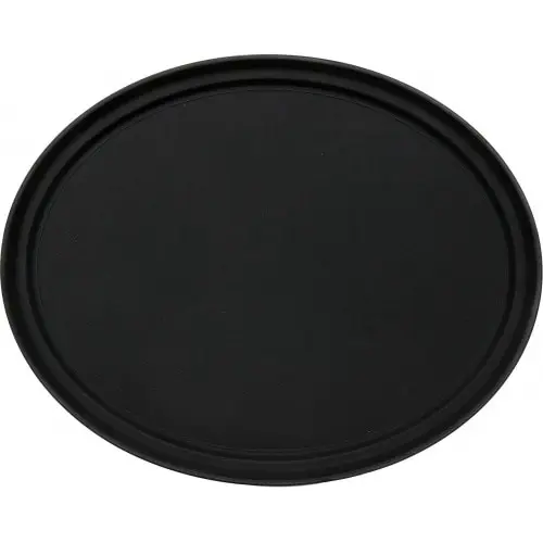 Tava pentru chelner Yato YG-02084, Rotunda, Antiderapanta, 59x49cm (Negru)