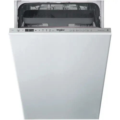 Masina de spalat vase incorporabila Whirlpool WSIO3T223PCEX, 10 seturi, 7 programe, Clasa E, 6th Sense, Power Clean, 45 cm