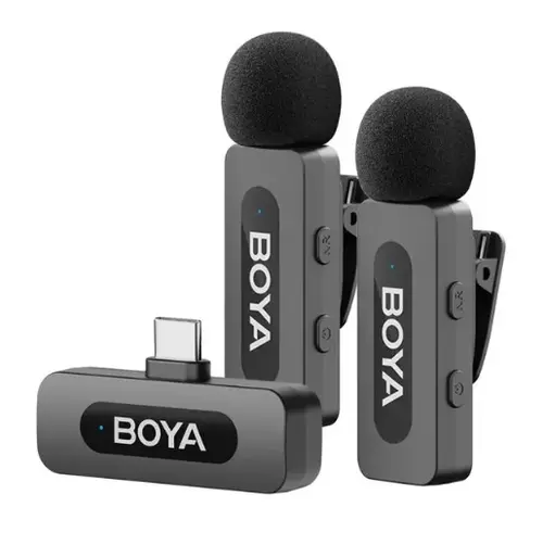 BY-V20 V2.0 Sistem Microfon Wireless 2TX + 1RX USB-C