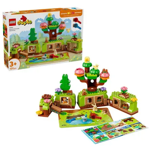 LEGO® DUPLO Padurea descoperirilor cu animale salbatice 10480, 131 de piese