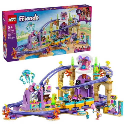 LEGO FRIENDS Roller-coaster cu sirene 42703, 864 de piese