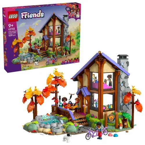 LEGO® Friends Cabana primitoare în padure toamna 42705, 1229 de piese