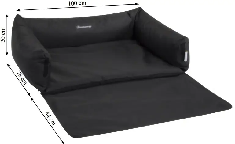 FABOTEX Pat pentru câini Boston Car, pentru maşină, Negru