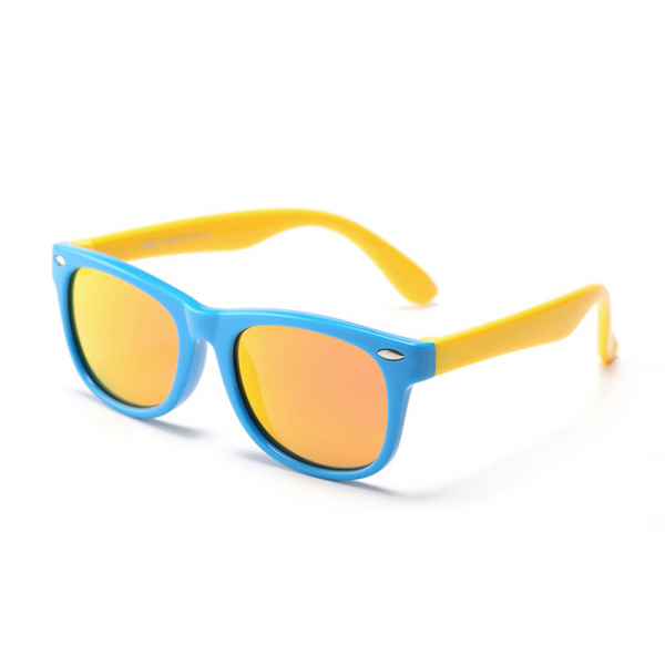 Ochelari De Soare Copii Techsuit D802, Polarizati, Protectie UV, Albastri Galbeni Portocali